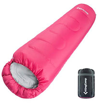 Load image into Gallery viewer, KingCamp Kids Sleeping Bag 3-4 Seasons Compact Warm Soft Portable Double Layer 300GSM for Boys Girls Junior Sleeping Bags for Camping Hiking Outdoors 165 × 70 cm
