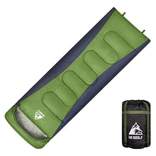 Load image into Gallery viewer, HEWOLF Adult Sleeping Bags 3 Season Envelope Camping Sleeping Bag Water Repellent Lightweight Rectangular Sleeping Bag for Outdoor Camping Trekking Hiking Fishing Green 1.6KG 10℃ to 15℃