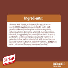 Load image into Gallery viewer, SlimFast Balanced Meal Shake, Healthy Shake for Balanced Diet Plan with Vitamins and Minerals, High in Fibre, Chocolate Flavour, 16 Servings, 600 g