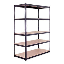 Load image into Gallery viewer, G-Rack Garage Heavy Duty Storage Shelving Units - Extra Deep 5 Tier Black Shed Racking for Workshop, Office Warehouse -180cm x 120cm x 60cm, 875KG Capacity (175KG Per Shelf) - 5 Year Warranty