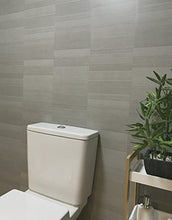 Load image into Gallery viewer, DBS Graphite Grey Modern Tile Effect Bathroom Panels Shower Wall PVC Cladding (4 Panels)