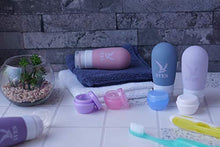 Load image into Gallery viewer, Travel Bottles for Toiletries with Travel Containers, Clear Zipper Bag and Folding Toothbrushes for Travel Toiletries, Shampoo, and Shower Gel | Ideal as a Gift Set | 11 Pcs