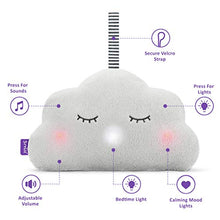 Load image into Gallery viewer, SnüzCloud Baby Sleep Aid with 4 Soothing Sounds and 2 Gentle Light Options – Soft Plush Feel – Portable & Stylish