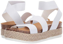Load image into Gallery viewer, Steve Madden Women's Kimmie Espadrille Wedge Sandal, White, 4 UK