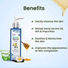 Load image into Gallery viewer, Blue Nectar Natural Aloe Vera Face Wash with Honey for Women and Men. Ayurvedic Acne Face Wash for Oily Skin and Sensitive Skin. Natural Makeup Remover (100 ml)