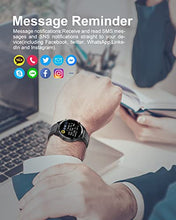 Load image into Gallery viewer, LIGE Smart Watch Make Answer Call, Voice Chat Fitness Tracker with Smart Notifications Heart Rate Monitor, Waterproof Smartwatch for Men Compatible with Android iOS Phones, Black Leather
