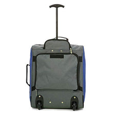 Load image into Gallery viewer, MiniMAX Childrens/Kids Luggage Carry On Trolley Suitcase with Backpack and Pouch for Your Favourite Doll/Action Figure/Bear(Blue)