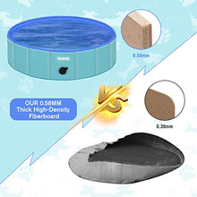 Load image into Gallery viewer, IDUMA Dog Pool Foldable Pet Swimming Pool PVC Non-Slip Paddling Pool for Pets & Kids Dog Paddling Bathing Tub for Indoor/Outdoor (Gift with Pet Bath Brush) Medium 80x20cm
