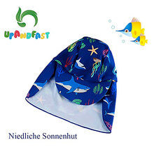 Load image into Gallery viewer, upandfast Baby Boys Swimsuit Long Sleeve One Piece Swimwear Zip Rash Guard Sun Protection (Blue Shark, 18-24 Months)