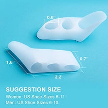 Load image into Gallery viewer, Bukihome Little Toe Separators to Correct Overlapping Toes, Gel Toe Separators for Pinky Toes Separation and Protection - 8 Pack