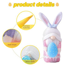 Load image into Gallery viewer, Easter Gnome Doll Decoration, Handmade 3pcs Faceless Doll with Easter Egg Doll Gifts for Kids Dwarf Pixie Desk Decor, Cute Plush Doll Easter Living Room Home Decor