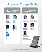 Load image into Gallery viewer, Anker Wireless Charger, PowerWave Stand, Qi-Certified for iPhone 12, 12 Mini, 12 Pro Max, SE, 11, 11 Pro, 11 Pro Max, XR, Xs Max, 10W Fast-Charging Galaxy S20 S10 S9 S8, Note 10 (No AC Adapter)