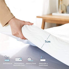 Load image into Gallery viewer, Bedsure Memory Foam Mattress Topper - Matressesdouble Topper Thick Bed Topper Double Egg Crate with Washable Zipped Cover, 135x190cm