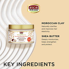 Load image into Gallery viewer, African Pride Moisture Miracle Moroccan Clay & Shea Butter Heat Activated Masque, 12 oz