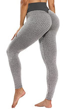 Load image into Gallery viewer, TRENDOUX Tiktok Trend Leggings UK, Leggings for Women UK, Anti Cellulite Bun Shaper Yoga Pants for Running Cycling Workout Walking, Honeycomb Leggings - Gray M