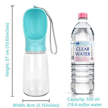 Load image into Gallery viewer, Dog Water Bottle, Leak Proof Portable Puppy Water Dispenser, 550ml Antibacterial Water Feeder For Pets, Dog Cat Pet Outdoor Walking Travelling Drinking Cup, Drinking Bowl (Blue)