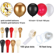 Load image into Gallery viewer, Tatuo 112 Pieces Balloon Garland Kit Balloon Arch for Graduation Casino Card Night Poker Las Vegas Wedding Birthday Party Decorations (White Black Red)