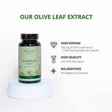 Load image into Gallery viewer, Olive Leaf Extract Vegavero® | Highest Strength: 7500mg (15:1) - 40% Oleuropein | Olive Leaves from Spain | 90 Vegan Capsules