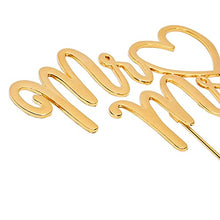 Load image into Gallery viewer, Gold Mr Mrs Cake Wedding Topper for Anniversary, Bridal Shower (5.2 x 6.5 In)