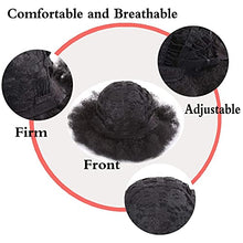 Load image into Gallery viewer, Xtrend 4 Inch Short Afro Kinky Curly Wigs Black Fluffy Afro Curly Hair Synthetic Wigs Heat Resistant Wigs Soft Bouncy Curls Hair Wigs for Black Women 1B#