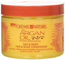 Load image into Gallery viewer, Creme Of Nature Argan Oil Day Night Hair and Scalp Conditioner, 4.76 oz / 135 g