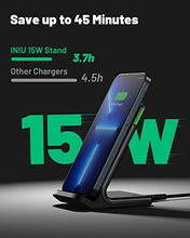 Load image into Gallery viewer, INIU Wireless Charger 2-Pack, Qi-Certified 15W Fast Wireless Charging Stand with Sleep-friendly Adaptive Light & Dual Charging Modes for iPhone 13 12 11 Pro X 8 Plus Samsung Galaxy S20 S10 S9 Note S10