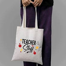 Load image into Gallery viewer, Teacher Appreciation Gifts Teacher Stuff Teacher Supplies for Classroom Best Teacher Canvas Tote Bag Gift (Teacher Stuff Tote B)