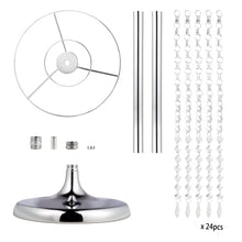 Load image into Gallery viewer, Luxurious Crystal Wedding centerpieces artificial flower stand , 70cm Metal Flower Arrangement Stand Tabletop Flower Vase for Wedding Party birthday Home Decor(SILVER)