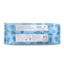 Load image into Gallery viewer, Pura Flushable Baby Wipes 100% Plastic Free, 99% Water, Suitable for Sensitive Skin & Eczema Prone Skin, Hypoallergenic. Biodegradable, Compostable, Vegan. 10 x 70 per pack, (700 Wet Wipes)