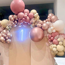 Load image into Gallery viewer, Olive Green Balloon Garland Kit Avocado Pink White Balloon Arch Dusty Pink Balloons Pearl White Latex Balloons Set For Weddings Anniversary Gender Reveal Baby Shower Birthday Graduation Bridal Party