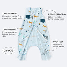 Load image into Gallery viewer, DuoMiaoMiao Baby Sleeping Bag with Legs, Summer Sleeping Bag with feet 0.5 TOG, 100% Cotton Baby Wearable Blanket Baby Sleeping Bag 6-18 months