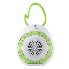 Load image into Gallery viewer, MyBaby SoundSpa On‐the‐Go Baby Soother Sleep Aid, 4 Soothing Sounds, Adjustable Volume Control and Clip for Prams, Buggies, Strollers, Changing Bags, Car Seats, Small and Lightweight, Auto Timer