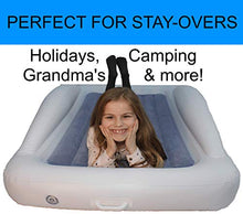 Load image into Gallery viewer, Copplestones Inflatable Child's Air Bed for Children | Camping, Grandma’s, Sleepovers, Travel, & Home | With Safety Bumpers & 240V Pump | Portable Blow Up Airbed Mattress |