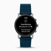 Load image into Gallery viewer, Skagen Men's Touchscreen Smartwatch, Falster Stainless Steel with Blue Silicone Band, SKT5203