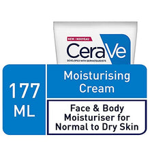 Load image into Gallery viewer, CeraVe Moisturising Cream 6oz Daily Face Body Hand Moisturiser for Dry to Very Dry Skin, fragrance free, 177 millilitre