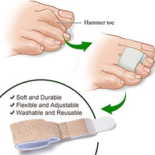 Load image into Gallery viewer, Welnove 6Pcs Hammer Toe Straightener, Hammer Toe Splints, Toe Cushioned Bandages for Correcting Hammer Toes, Broken Toes, Crooked Toes & Overlapping Toes