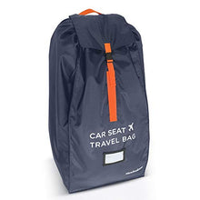 Load image into Gallery viewer, Car Seat Travel Bag - Strong Non Rip Nylon, Fits All Sizes, Navy, with Sun Shade