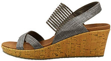Load image into Gallery viewer, Skechers Women's Beverlee High Tea Taupe Wedge Sandal 10 M US