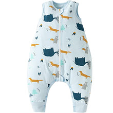 Load image into Gallery viewer, DuoMiaoMiao Baby Sleeping Bag with Legs, Summer Sleeping Bag with feet 0.5 TOG, 100% Cotton Baby Wearable Blanket Baby Sleeping Bag 6-18 months