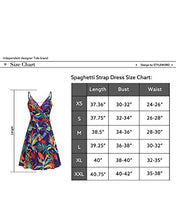 Load image into Gallery viewer, STYLEWORD Women's V Neck Floral Spaghetti Strap Summer Dress Casual Swing Midi Sundress with Pocket(A18-floral18,M)