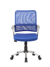 Load image into Gallery viewer, Boss Office Products B6416-BE Mesh Back Task Chair with Pewter Finish in Blue