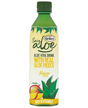 Load image into Gallery viewer, 12 x 500ml Real Aloe Vera Soft Drink Juice Vitamin C Mineral Mango