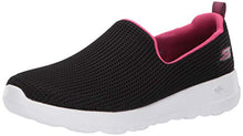 Load image into Gallery viewer, Skechers Women's Go Walk Joy-Centerpiece Slip On Trainers, Black (Black Hot Pink BKHP), 6 UK