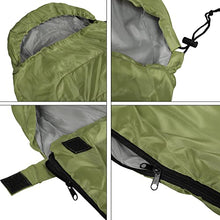 Load image into Gallery viewer, Yaheetech Sleeping Bags with Hoods for Adults Camping/Travel/Hiking/Backpacking, 3 Season Warm Lightweight Compression Sack Envelope/Rectangular Sleeping Bags for Single Person, Green