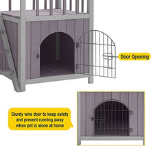 Load image into Gallery viewer, Wooden Dog/Cat House Outdoor and Indoor,Feral Pet Houses with Stairs for Dogs Insulated