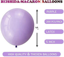 Load image into Gallery viewer, 200Pcs Latex Purple Balloons 5 Inch Light Purple Helium Balloon Pastel Lavender Balloons for Birthday Party Decorations Wedding Engagement Anniversary Christmas Festival Supplies