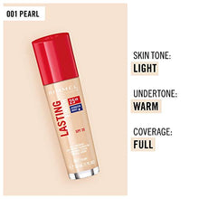 Load image into Gallery viewer, Rimmel London Lasting Finish 25 Hour Foundation, Full Coverage Formula with SPF 20, 001 Pearl, 30 ml