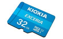 Load image into Gallery viewer, KIOXIA 32GB EXCERIA microSD Memory Card U1 Class 10 100MB/s Max Read Speed, Full HD Video Recording