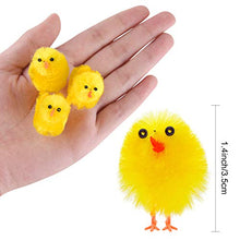 Load image into Gallery viewer, TUPARKA 46Pcs Mini Easter Chicks Yellow Easter Chenille Chicks Cute Fully Easter Chicks Baby Chicks for Easter Party, Easter Egg Bonnet Decoration, Easter Egg Hunt
