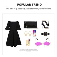 Load image into Gallery viewer, VALICLUD Cloud Sunglasses Rimless Vintage Sunglasses Funny Irregular Disco Glasses Lightning Tassel for Women Men Tinted Eyewear Violet